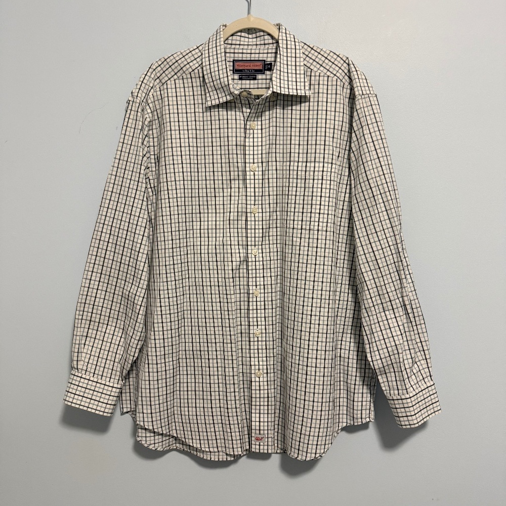 Vineyard Vines By‎ Shep Ian Mens Plaid Shirt Size XL Cotton